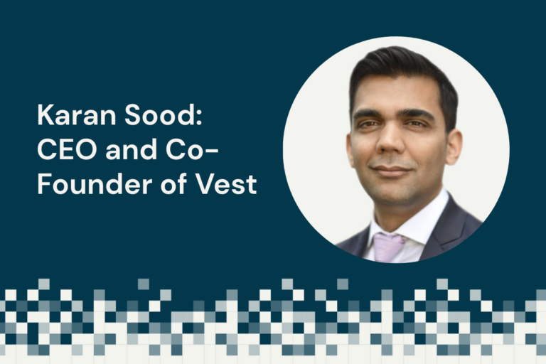 Graphic featuring Karan Sood headshot and blog title